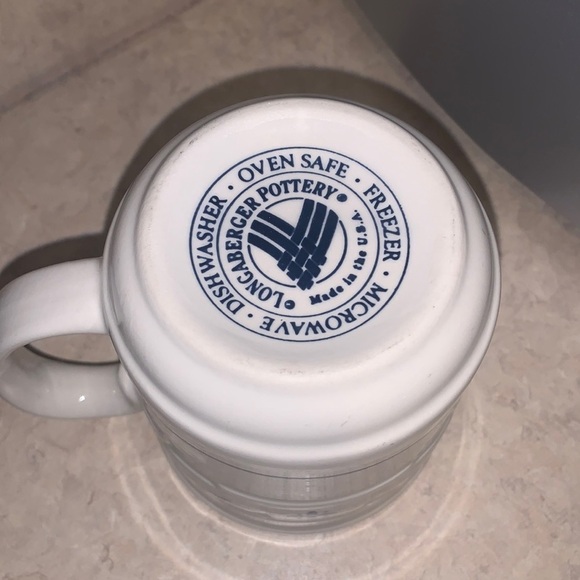 Longaberger Mug, coffee/ tea, Traditional Blue Ivory - Picture 3 of 5